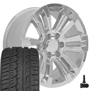Set(4) 20x9 CV44 Chrome - 6x139.7 +24ET with 275/55r20 Ironman iMove GEN 2 SUV Tires &amp; TPMS