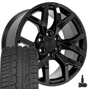 Set(4) 20x9 CV66 Gloss Black - 6x139.7 +28ET with 275/55r20 Ironman Imove GEN 2 SUV Tires &amp; TPMS