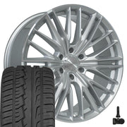 Set(4) 22x9 CV72 Gloss Silver Machined - 6x139.7 +18ET with 285/45r22 Ironman iMove GEN 2 SUV Tires &amp; TPMS