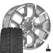 Set(4) 20x9 CV92 Chrome - 6x139.7 +27ET with 275/55r20 Ironman iMove GEN 2 SUV Tires &amp; TPMS