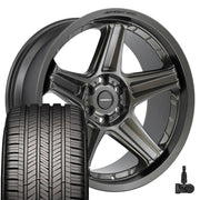 Set(4) 22x10 DF07 Satin Bronze - 6x139.7 -12ET with 285/45r22 Goodyear Eagle Touring Tires &amp; TPMS