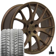 Set(4) 20x9 &amp; 20x10 DG15 Satin Bronze - 5x115 +18ET with 245/45r20 &amp; 275/40r20 Sailun Atrezzo SVA2 Tires &amp; TPMS