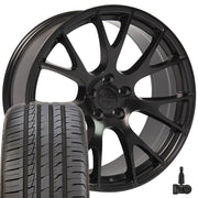 OE Wheels DG15 20x9 5x115 Satin Black Wheels 245-45-20 Ironman iMove GEN 2 Tires TPMS SET