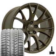 Set(4) 20x10 DG15 Satin Bronze - 5x115 +18ET with 275/40r20 Sailun Atrezzo SVA2 Tires &amp; TPMS