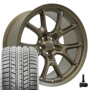 Set(4) 20x10 DG21 Satin Bronze - 5x115 +18ET with 275/40r20 Sailun Atrezzo SVA2 Tires &amp; TPMS