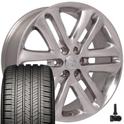 Set(4) 22x9 FR76 Polished - 6x135 +44ET with 285/45r22 Goodyear Eagle Touring Tires &amp; TPMS