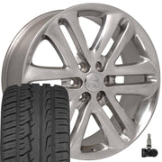Set(4) 22x9 FR76 Polished - 6x135 +44ET with 285/45r22 Ironman iMove GEN 2 SUV Tires &amp; TPMS