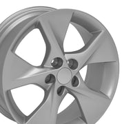 Set(4) 18x7.5 TY12 Gloss Silver - 5x114.3 +45ET