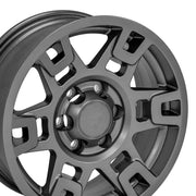 OE Wheels TY16 17x7 6x139.7 4et Satin Graphite Wheel SET