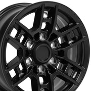 OE Wheels TY17 16x7 6x139.7 13et Satin Black Wheel SET
