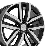 OE Wheels VW27 18x7.5 5x112 51et Gloss Black Machined Wheel SET