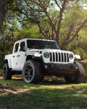 20x9 4P80R Gloss Black Brushed with Tinted Clear - 5x127 + 5x139.7 +0ET