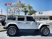 JEEP WRANGLER 4PLAY WHEELS 4P80 GUNMETAL 22X12 35X12.5X22 TIRES BAYSHORE AUTOMOTIVE