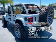 JEEP WRANGLER 4PLAY WHEELS 4P80 GUNMETAL 22X12 35X12.5X22 TIRES BAYSHORE AUTOMOTIVE