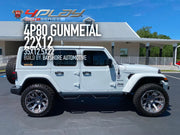 JEEP WRANGLER 4PLAY WHEELS 4P80 GUNMETAL 22X12 35X12.5X22 TIRES BAYSHORE AUTOMOTIVE