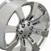 OE Wheels CA82 22x9 6x139.7 Chrome Wheels 285-45-22 Bridgestone Dueler Alenza HL Tires TPMS Lugs SET