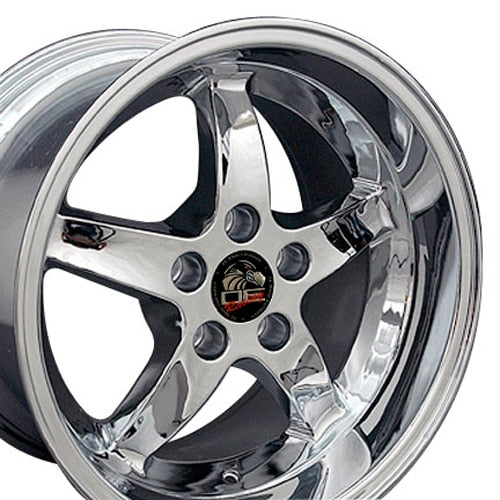 Mustang Wheels - Cobra Rims FR04B 17x10.5 Chrome - Mustang Rims – OE Wheels