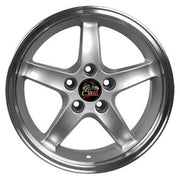 OE Wheels FR04 17x9 5x114.3 Gloss Silver Machined Lip Wheels 245-45-17 Ironman iMove Gen 2 Tires SET